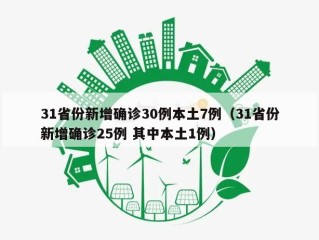 31省份新增确诊30例本土7例（31省份新增确诊25例 其中本土1例）